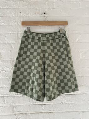 Bode Wool Check Shorts